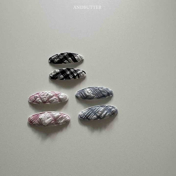 Andbutter - Korean Children Fashion - #childofig - Check Hairpin - 4