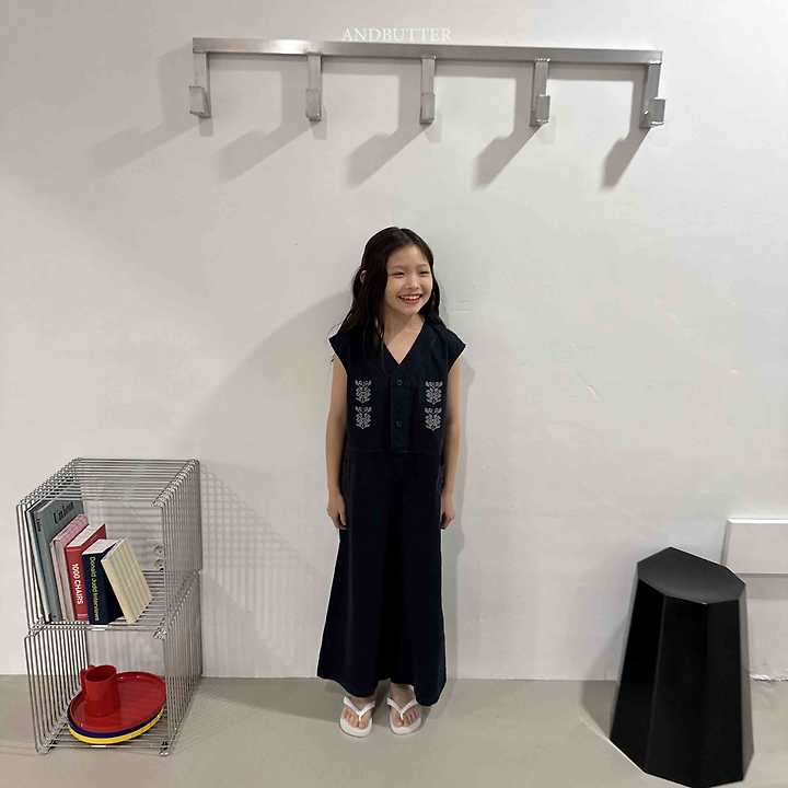 Andbutter - Korean Children Fashion - #childofig - Embroidery Jumpsuit - 10