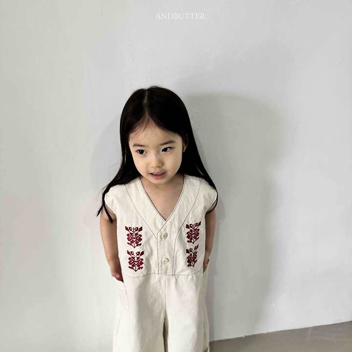 Andbutter - Korean Children Fashion - #childofig - Embroidery Jumpsuit - 11