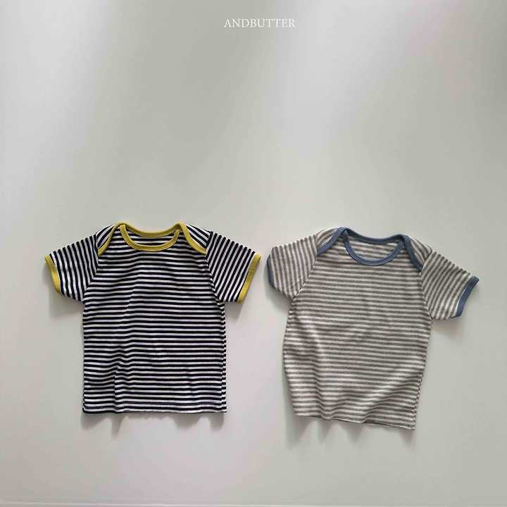 Andbutter - Korean Children Fashion - #childrensboutique - Boat Neck Mix Tee