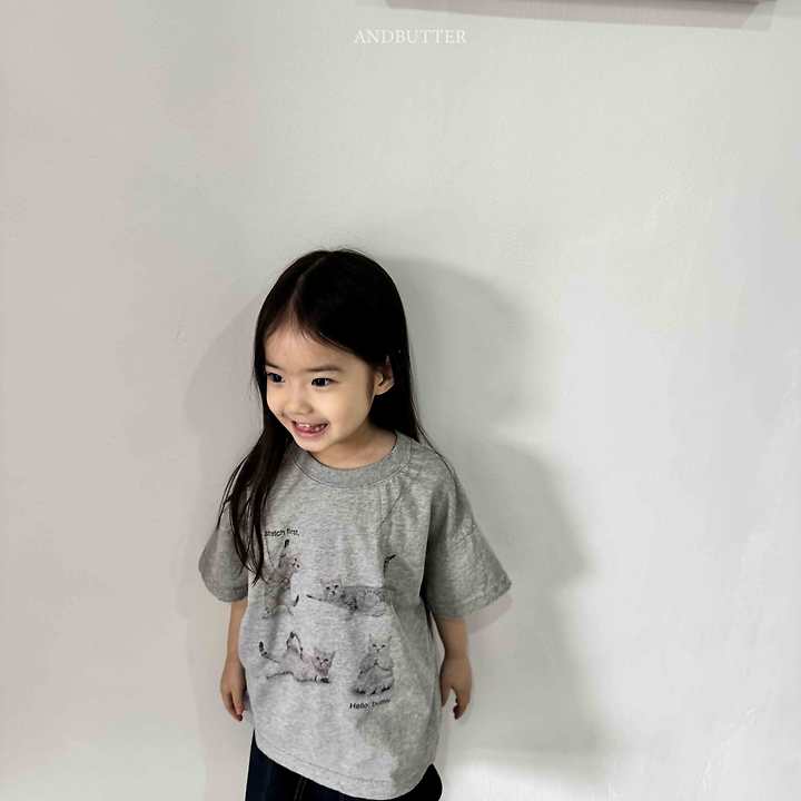 Andbutter - Korean Children Fashion - #childrensboutique - Hello Cat Tee - 9