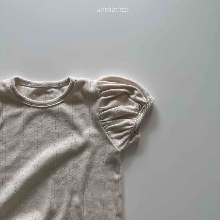 Andbutter - Korean Children Fashion - #discoveringself - Eyelet Puff Tee - 6