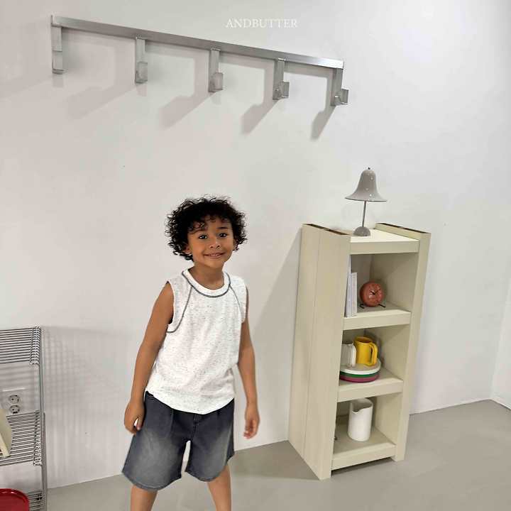 Andbutter - Korean Children Fashion - #fashionkids - Rib Line Sleeveless - 11
