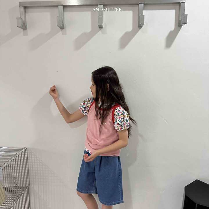 Andbutter - Korean Children Fashion - #kidsshorts - Eyelet Puff Tee - 8