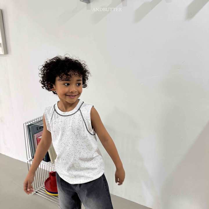 Andbutter - Korean Children Fashion - #kidsshorts - Rib Line Sleeveless - 12