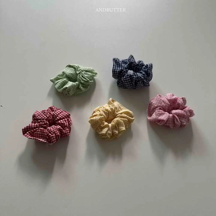 Andbutter - Korean Children Fashion - #fashionkids - Check Mini Scrunchie - 4