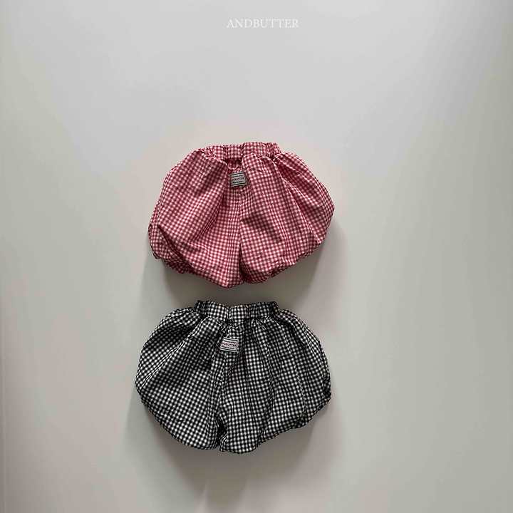 Andbutter - Korean Children Fashion - #kidsshorts - Check Balloon Pants - 4