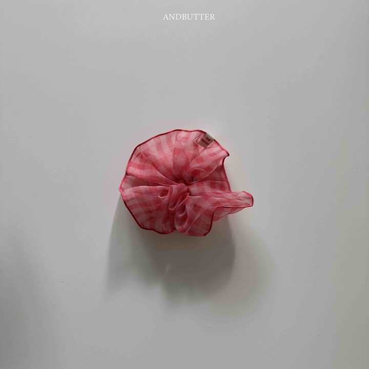 Andbutter - Korean Children Fashion - #littlefashionista - Sheer Check Scrunchie - 5
