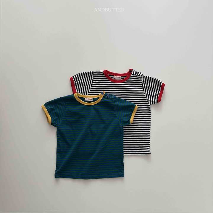 Andbutter - Korean Children Fashion - #littlefashionista - Daily Button Tee
