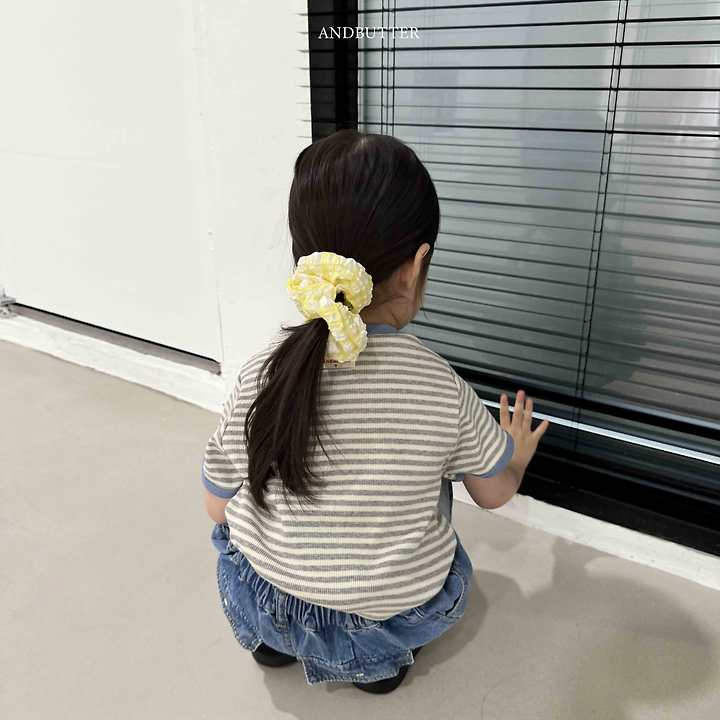 Andbutter - Korean Children Fashion - #littlefashionista - Check Scrunchie - 4