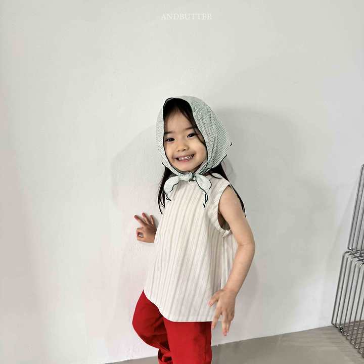 Andbutter - Korean Children Fashion - #magicofchildhood - Natural Button Sleeveless - 9