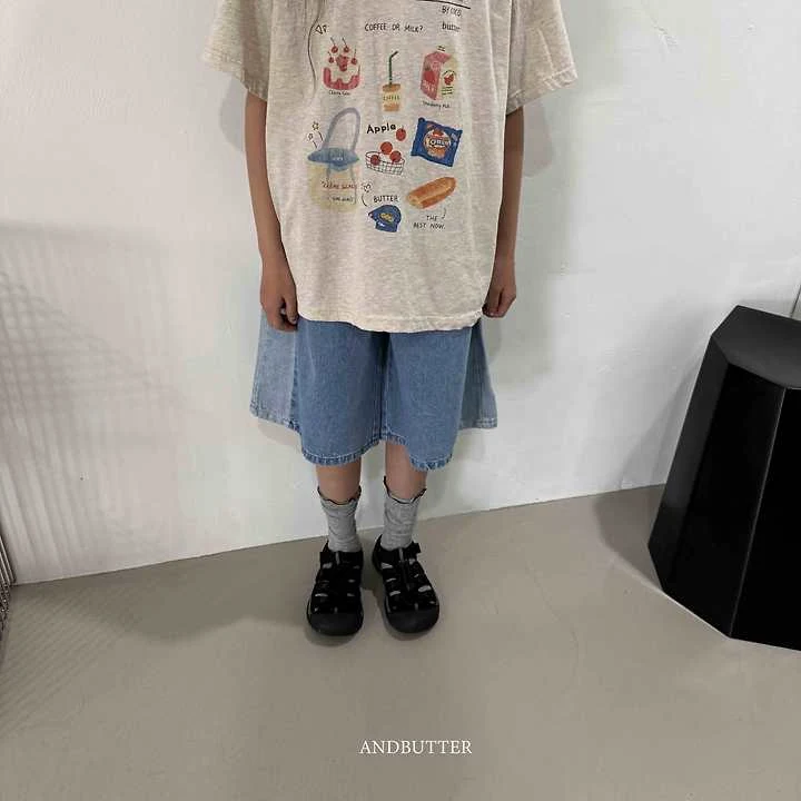Andbutter - Korean Children Fashion - #magicofchildhood - Cat Bermuda Denim Pants - 12