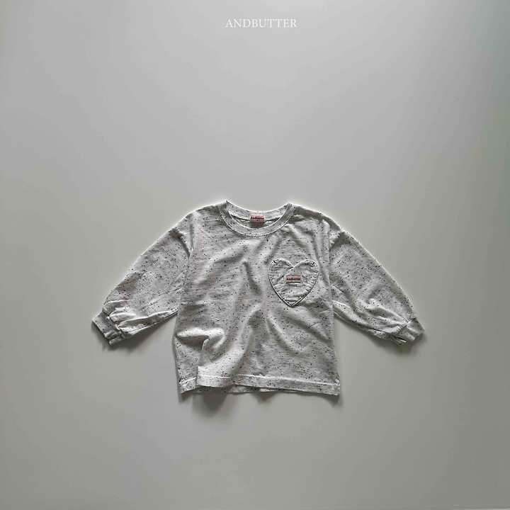 Andbutter - Korean Children Fashion - #magicofchildhood - Heart Pocket Tee - 6
