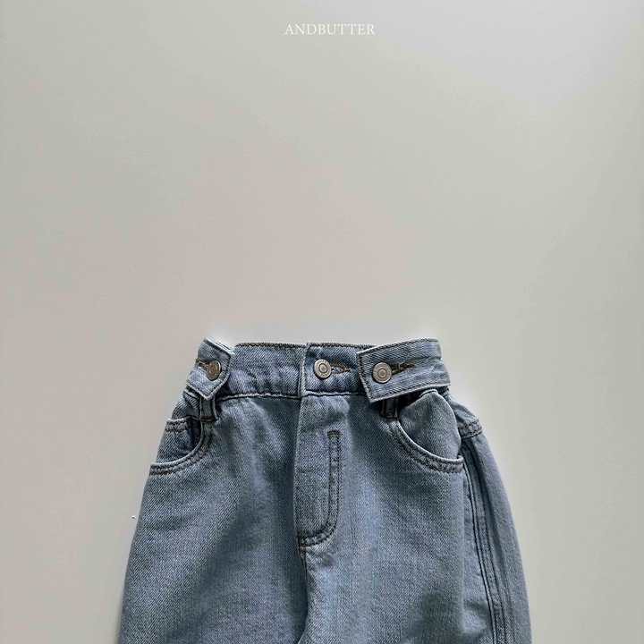 Andbutter - Korean Children Fashion - #littlefashionista - Button Denim Pants - 4