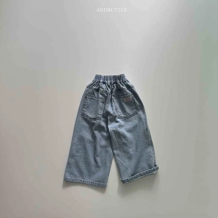 Andbutter - Korean Children Fashion - #minifashionista - Button Denim Pants - 5