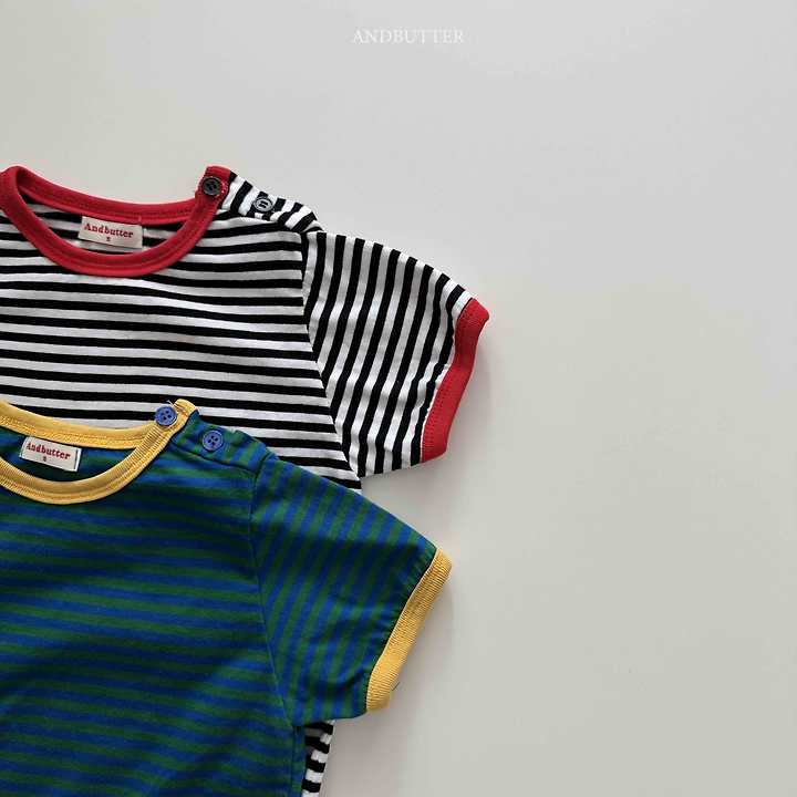 Andbutter - Korean Children Fashion - #minifashionista - Daily Button Tee - 4