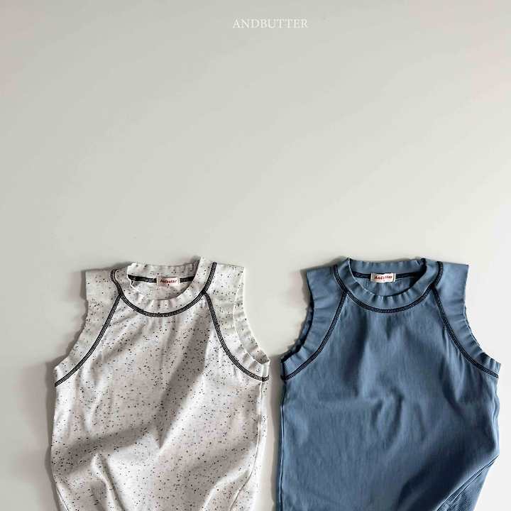 Andbutter - Korean Children Fashion - #prettylittlegirls - Rib Line Sleeveless - 5