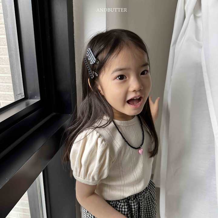 Andbutter - Korean Children Fashion - #prettylittlegirls - Check Acrylic Pin - 12