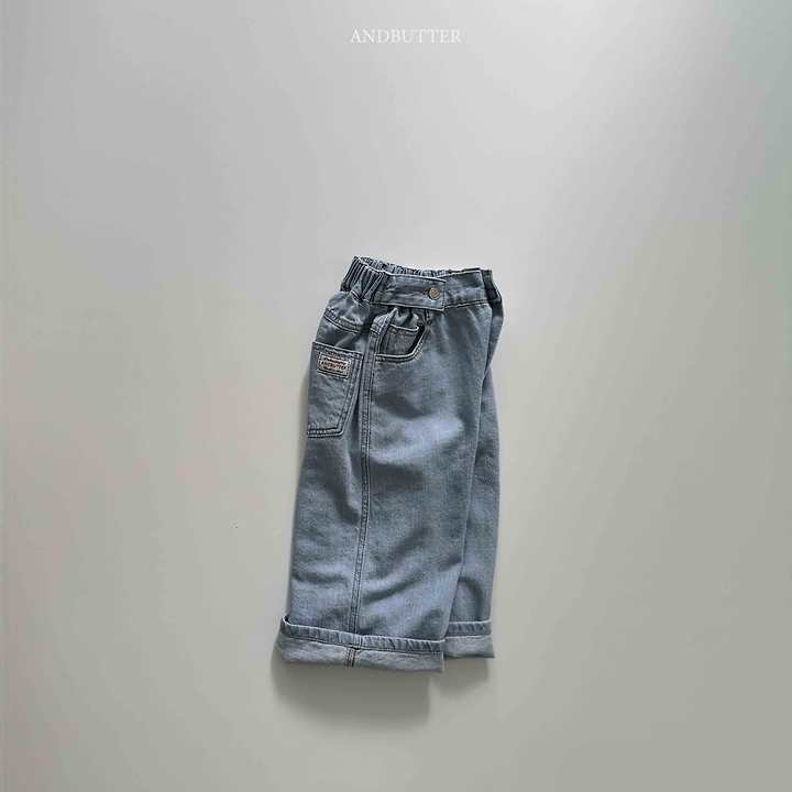 Andbutter - Korean Children Fashion - #prettylittlegirls - Button Denim Pants - 6