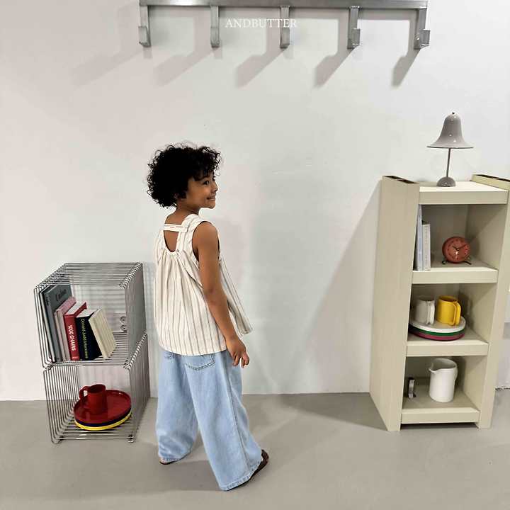 Andbutter - Korean Children Fashion - #todddlerfashion - Natural Button Sleeveless - 12