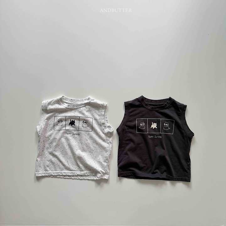Andbutter - Korean Children Fashion - #todddlerfashion - Summer Happy Sleeveless