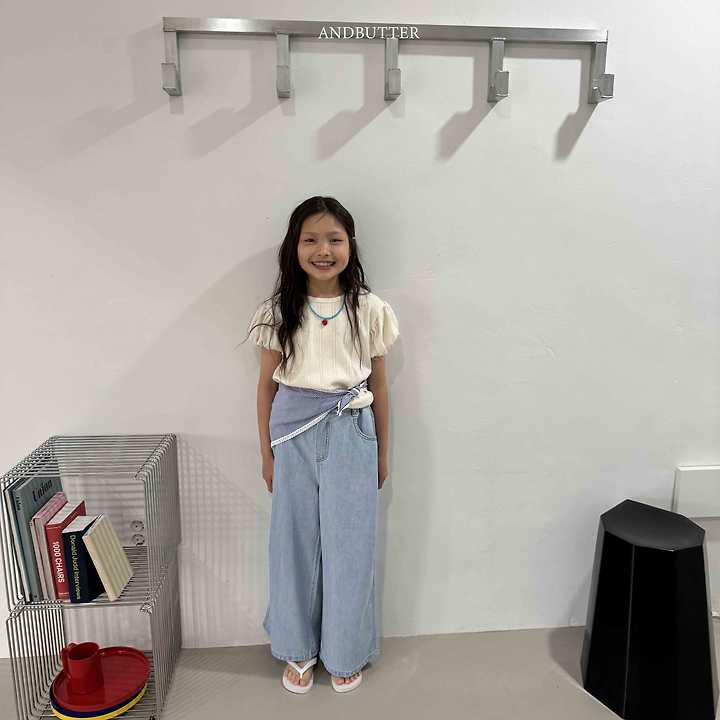 Andbutter - Korean Children Fashion - #toddlerclothing - Button Denim Pants - 8
