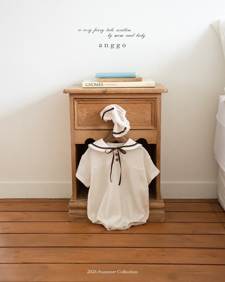 Anggo - Korean Baby Fashion - #babyoninstagram - Sailor Collar Romper - 2