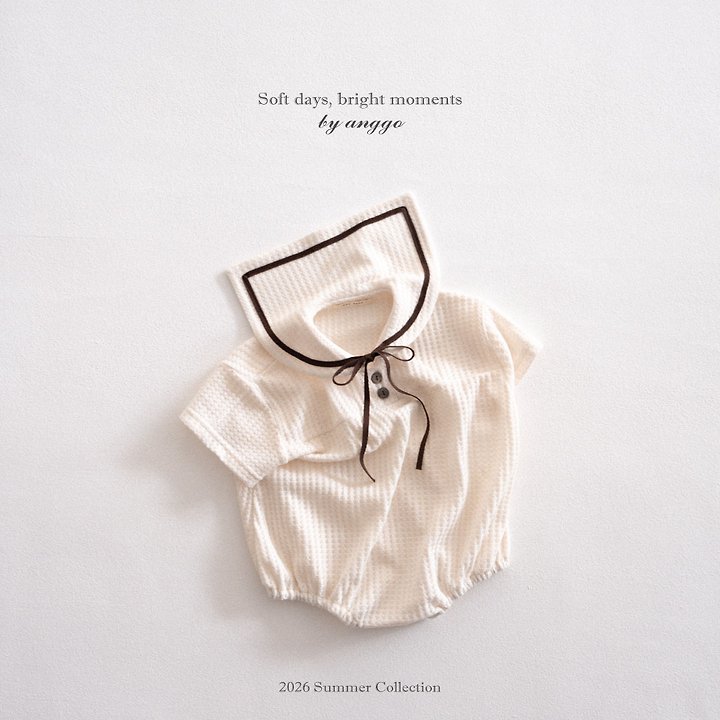 Anggo - Korean Baby Fashion - #smilingbaby - Sailor Collar Romper - 9