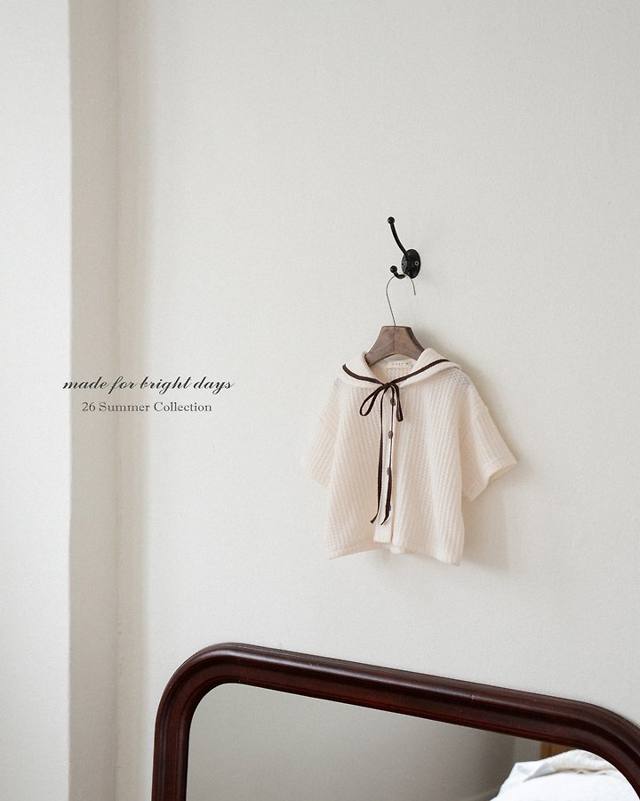 Anggo - Korean Children Fashion - #todddlerfashion - Sailor Collar Tee - 12