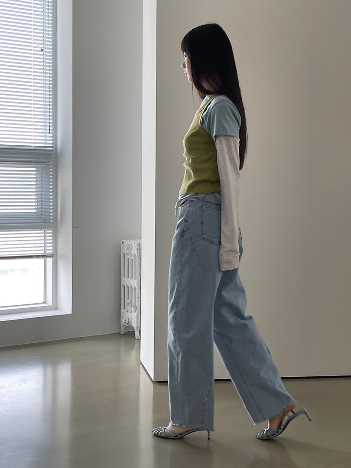 Another Avenue - Korean Women Fashion - #momslook - Line Denim Pants - 11