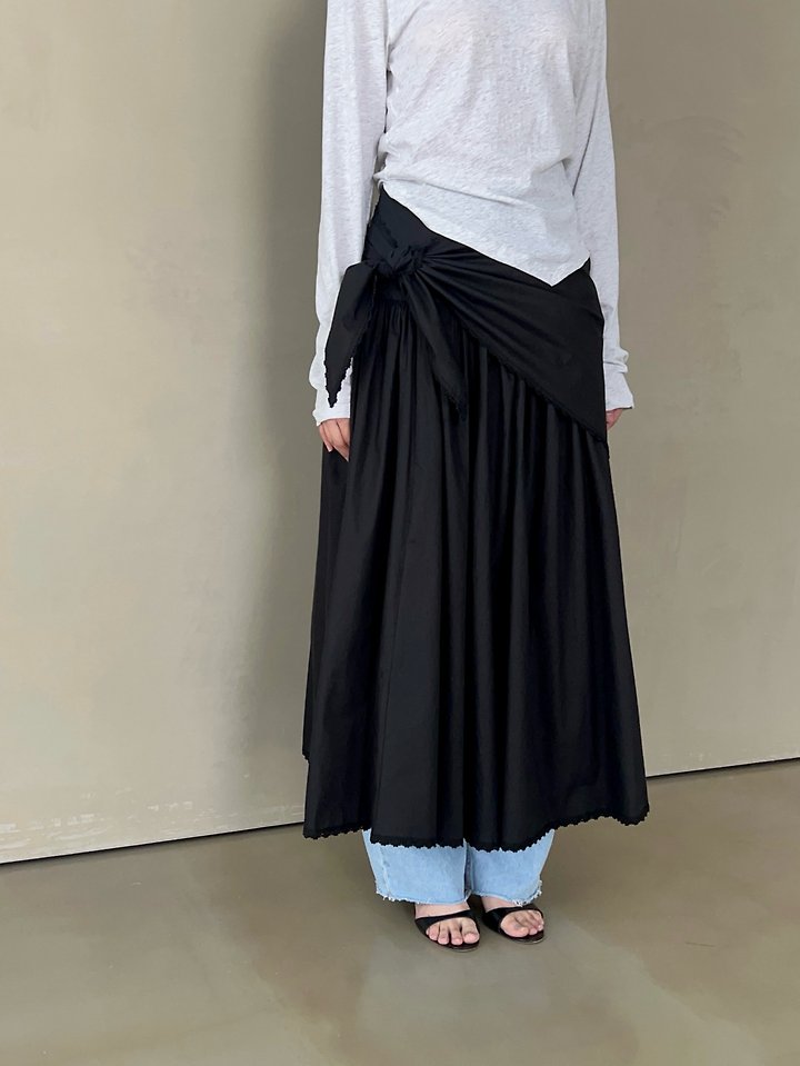 Another Avenue - Korean Women Fashion - #momslook - Wrap Scarf Long Skirt - 10