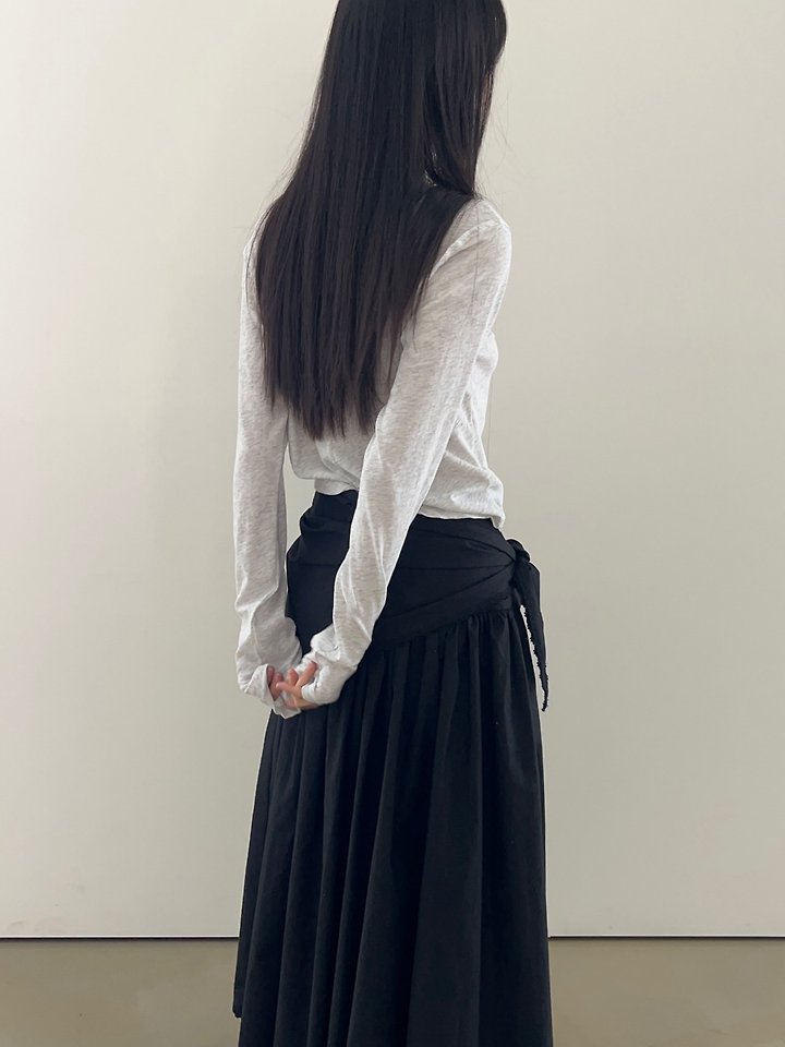 Another Avenue - Korean Women Fashion - #momslook - Wrap Scarf Long Skirt - 12
