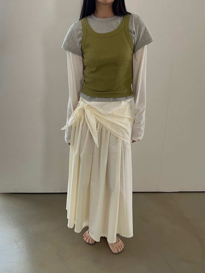 Another Avenue - Korean Women Fashion - #womensfashion - Wrap Scarf Long Skirt - 7