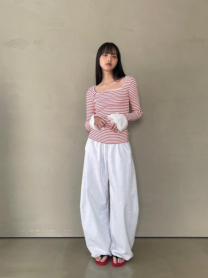 Another Avenue - Korean Women Fashion - #womensfashion - Coco Lace Striped Tee - 5