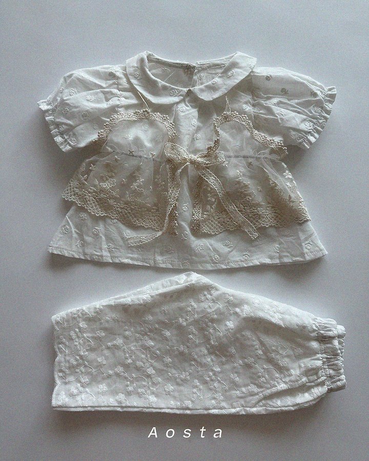 Aosta - Korean Baby Fashion - #babyboutique - Lace Open Bustier - 9