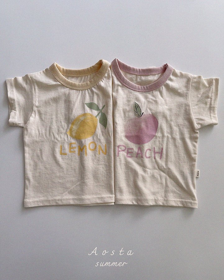 Aosta - Korean Baby Fashion - #babyboutique - Lemon Peach Tee - 3