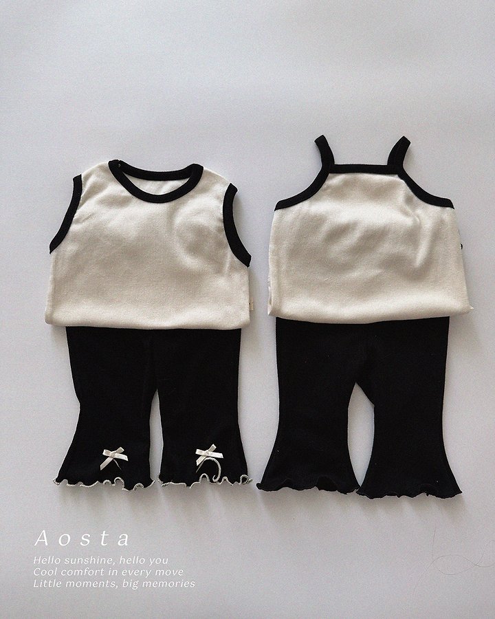 Aosta - Korean Baby Fashion - #babyboutique - Ribbed Strap Sleeveless - 10