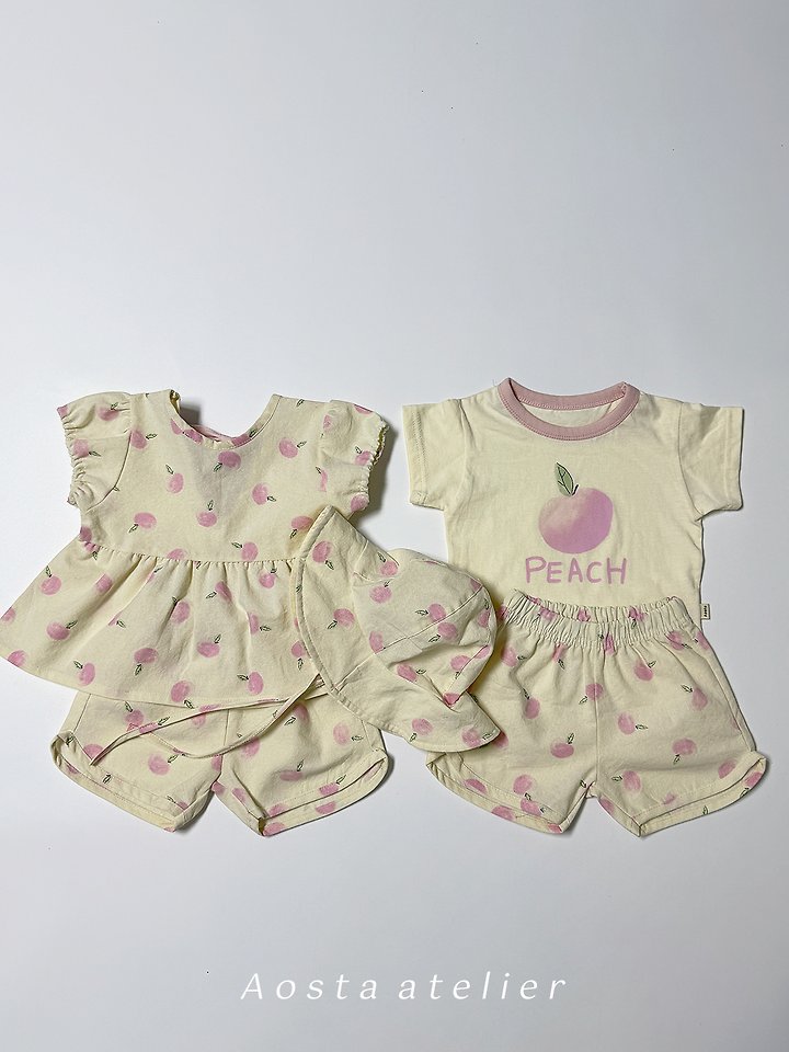 Aosta - Korean Baby Fashion - #babyboutique - Lemon Peach Tee - 4