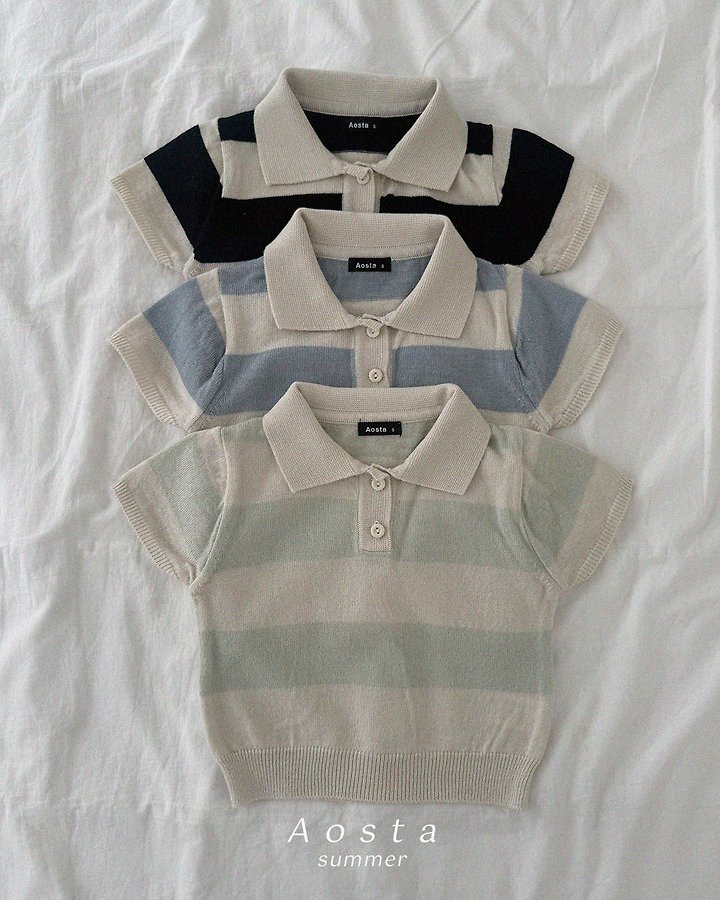 Aosta - Korean Baby Fashion - #babyboutiqueclothing - Knit Collar Tee