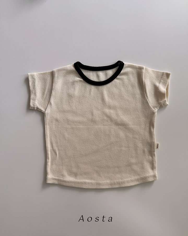 Ribbed Short-Sleeve Tee by Aosta for Baby - view 3