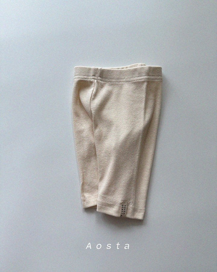 Aosta - Korean Baby Fashion - #babyboutiqueclothing - Ribbed Biker Pants - 2