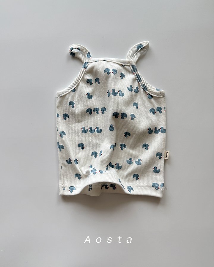 Aosta - Korean Baby Fashion - #babyboutiqueclothing - Ribbed Strap Sleeveless - 11