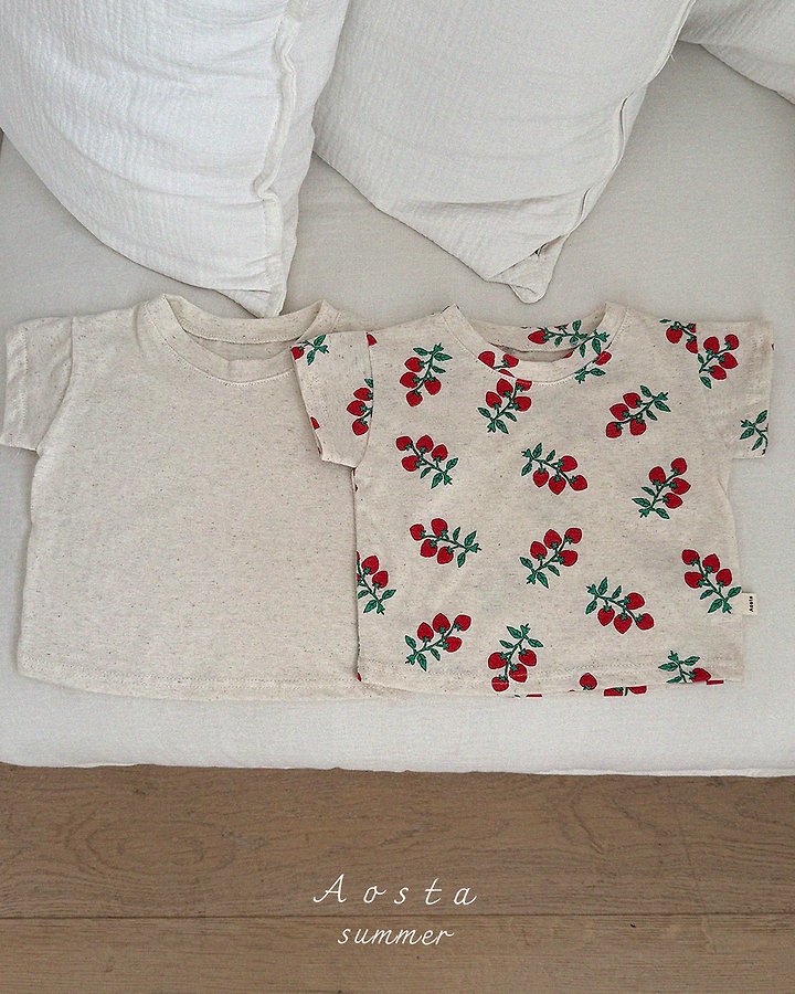 Aosta - Korean Baby Fashion - #babyclothing - Linen Short-Sleeve Tee - 3