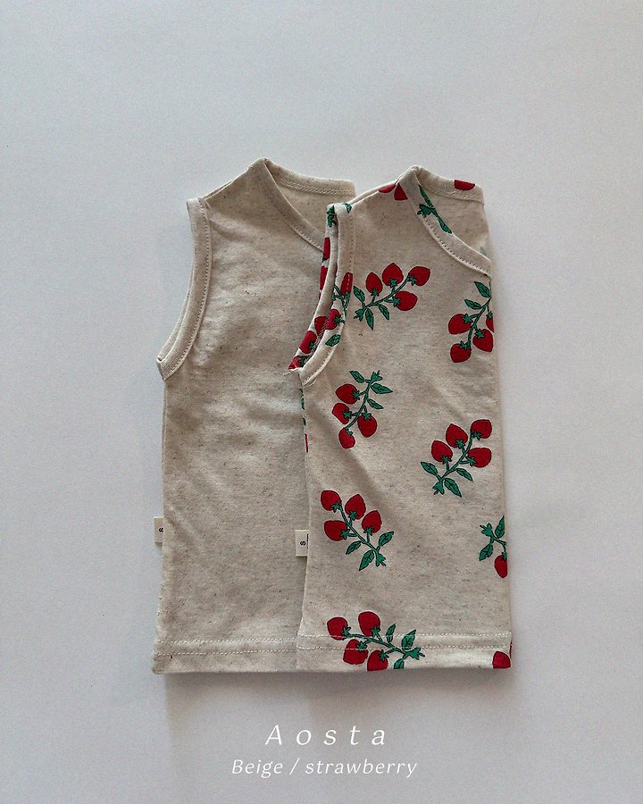 Aosta - Korean Baby Fashion - #babyclothing - Linen Sleeveless Tee - 2