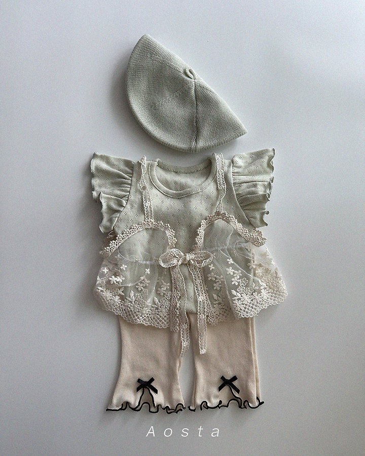 Aosta - Korean Baby Fashion - #babyclothing - Lace Open Bustier - 11