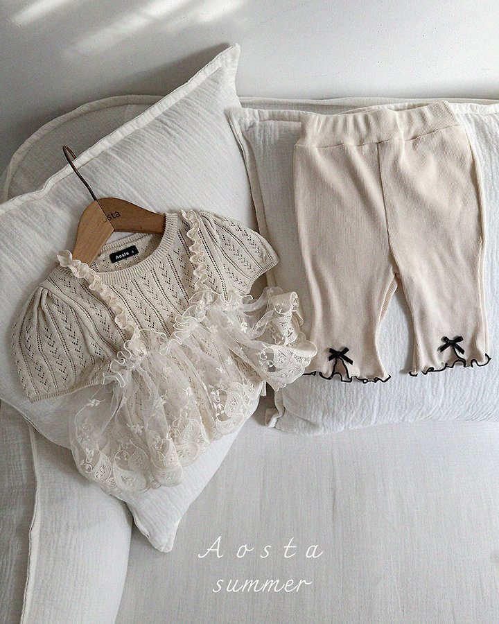 Aosta - Korean Baby Fashion - #babyclothing - Lace Strap Bustier - 7