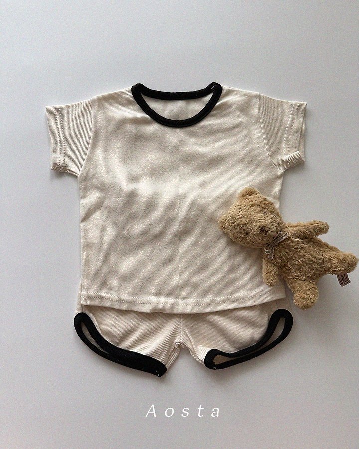Ribbed Short-Sleeve Tee by Aosta for Baby - view 4