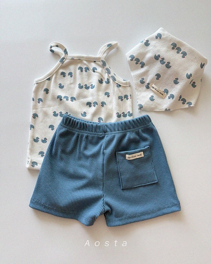 Aosta - Korean Baby Fashion - #babyclothing - Ribbed Strap Sleeveless - 12