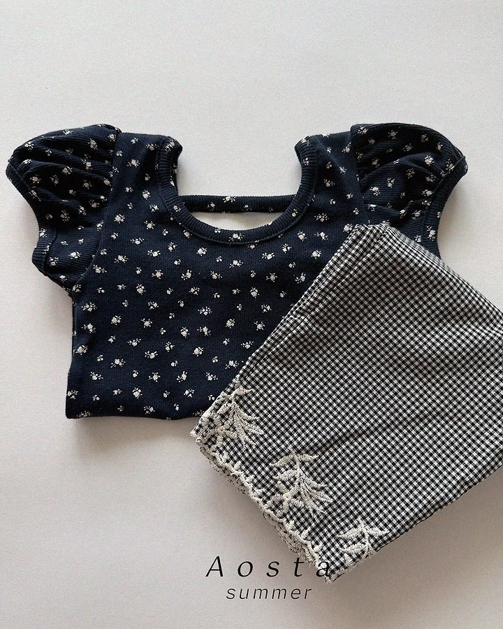 Aosta - Korean Baby Fashion - #babyfashion - Open-Back Puff Blouse - 7