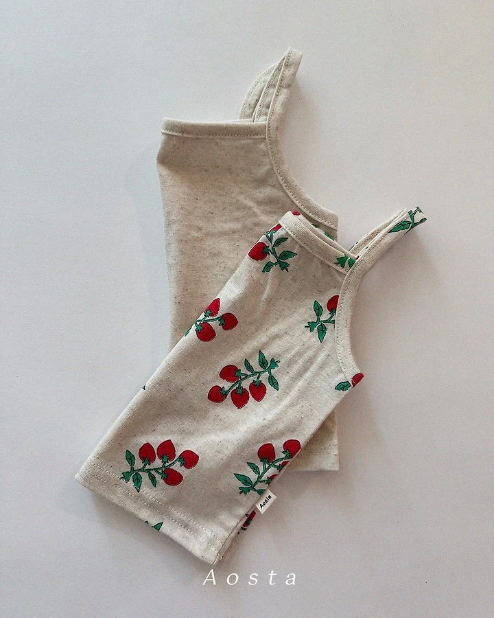 Aosta - Korean Baby Fashion - #babyfashion - Linen Strap Sleeveless - 2